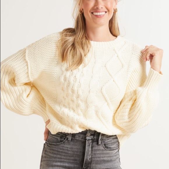Free People Dream Cable Crewneck Sweater - Picture 9 of 15